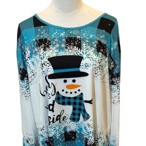Baby It’s Cold Outside Snowman Top Size 3XL